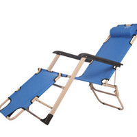 REDCAMP 折叠躺椅午休午睡椅便携办公室家用单人床简易沙滩椅靠背 Y200宝蓝