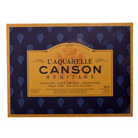康颂（CANSON）传承系列水彩本 300g水彩纸四面封胶纯棉纸张 中粗230x310mm  20张