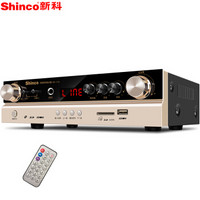 新科(Shinco)AV-115A 定压定阻功放机 公共广播吸顶喇叭吊顶蓝牙功放(黑色)