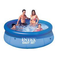 INTEX 升级版28110蝶形水池 充气圆形大家庭游泳池244*76cm