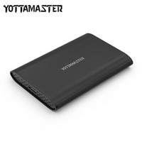 YottaMaster 2.5英寸USB3.0笔记本移动硬盘盒外置盒免工具全铝SATA串口支持固态SSD、机械硬盘  黑色A4-U3