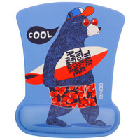 宜适酷（EXCO）冲浪熊记忆棉鼠标垫 护腕大号 加厚 可爱卡通动漫游戏垫 京东自营 MSP011