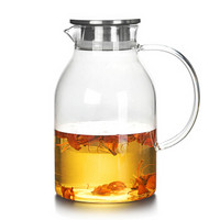 优淘客  冷水壶玻璃耐热凉水壶大容量过滤水杯套装果汁壶 2L
