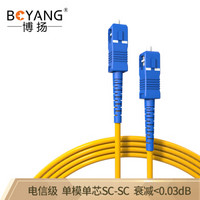 博扬（BOYANG）BY-50111SM 电信级光纤跳线sc-sc 50米 单模单芯 低烟无卤环保网线光纤线 收发器尾纤