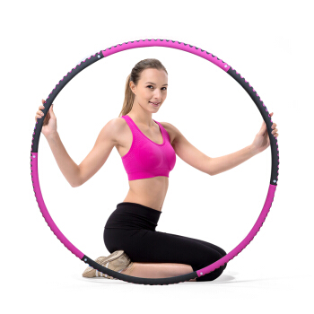 米客 呼啦圈成人女可拆卸可折叠加重瘦腰运动器材海绵 MK3002-3LB 紫灰色3磅