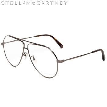 丝黛拉麦卡妮Stella McCartney eyewear 女光学镜 金属眼镜框 飞行员近视眼镜 SC0063O-002 枪色镜框 60mm