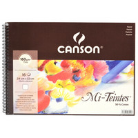 康颂（CANSON）蜜丹粉画本160g粉笔画粉画簿 法国原装进口色粉纸 雪白色240x320mm 16张