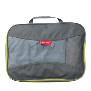 美国pack all旅行衣物压缩收纳袋整理袋大号L行李箱衣服整理收纳包透气轻质收纳套装  灰色