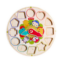费雪（Fisher-Price）积木时钟 木钟模型 儿童宝宝玩具拼图1-6岁 益智早教拼版 FP1023