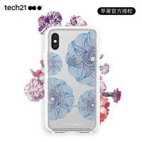 tech21 iPhone X/XS 手机壳 花朵款 蓝色