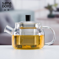 尚明samadoyo 耐热加厚玻璃不锈钢过滤花茶茶壶 S048 A 470ml