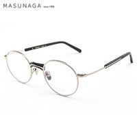 MASUNAGA增永眼镜男女复古全框眼镜架配镜近视光学镜架GMS-108 #49 亮金色