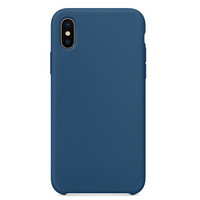 伟吉(WEIJI) iPhoneX手机壳 苹果x手机保护套 液态硅胶手机壳 蓝色