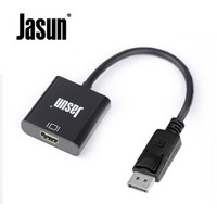 捷顺（JASUN）DP转HDMI转换器 Displayport to HDMI 台式机显卡笔记本电脑接电视显示器投影仪转接线 JS-133