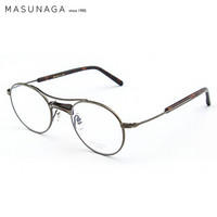 MASUNAGA增永眼镜男女复古全框眼镜架配镜近视光学镜架GMS-106 #53 枪灰色
