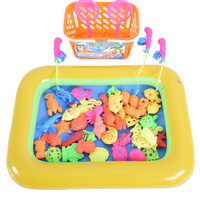 乐缔钓鱼玩具 宝宝早教儿童玩具 带磁性可装水钓鱼台 戏水亲子玩具套装
