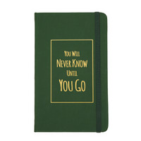 趁早 主题精装硬皮旅行手册 行程购物地点记录笔记本旅行日记手帐-墨绿金