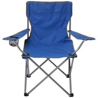 红色营地 RedCamp 折叠椅 钓鱼椅子 沙滩休闲椅 简约靠背椅 户外扶手椅子 Y100蓝色