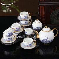 国瓷永丰源 auratic 先生瓷17头茶具套装 中式家用陶瓷茶具茶杯茶壶 海上明珠茶具套装