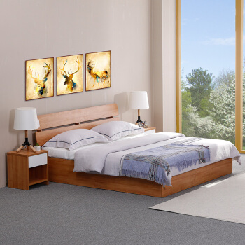 依丽兰板式床 现代简约设计 1.5米双人床 气动高箱床收纳床