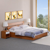依丽兰板式床 现代简约设计 1.5米双人床 气动高箱床收纳床