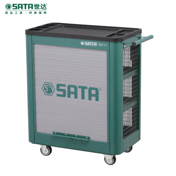世达（SATA） 网式工具车抽屉工具车铁皮手推车工具柜零件车汽修工具车箱 95111 现货