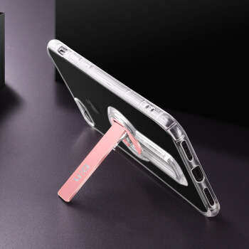 优加 iPhone8/7手机壳保护套 苹果8/7钢化膜 全包透明硅胶防摔支架软壳 玫瑰金