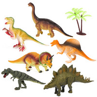 爸爸妈妈（babamama）恐龙 侏罗纪世界霸王龙恐龙玩具 儿童早教教具 动物模型玩具 6只装 B5031
