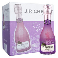 法国原瓶进口红酒 香奈（J.P.CHENET）黑加仑香起泡酒 整箱装 200ml*6瓶