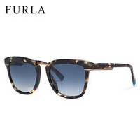 芙拉（FURLA）太阳镜 女款板材全框墨镜亮紫镜框蓝色渐变粉色镜片 SFU139 09FD 52mm