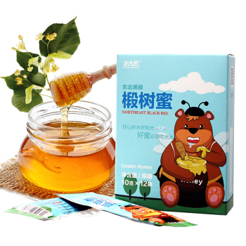 北大荒 椴树蜜 蜂蜂熊系列 东北黑蜂  纯蜂蜜 120g 便携装