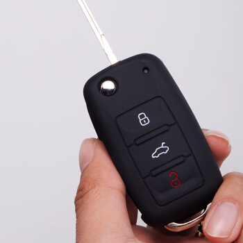 KOOLIFE 汽车钥匙包 车载钥匙套硅胶套扣新帕萨特速腾捷达桑塔纳宝来途观途锐晶锐昊锐朗逸甲壳虫POLO大众