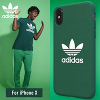 adidas（阿迪达斯）iPhoneX手机壳 新品炫彩青春 苹果X硅胶全包 简洁防滑防摔保护套 绿色