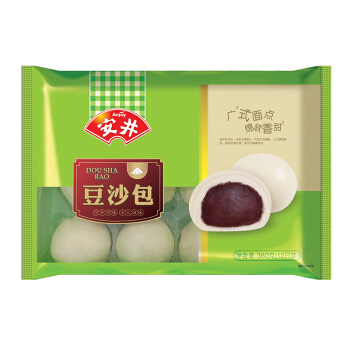 安井 豆沙包 360g（12只装 早餐 包子馒头 儿童口味 早茶点心）