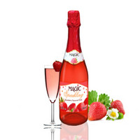 比利时进口 灰姑娘的梦（Magic sparkling）无醇起泡草莓味葡萄汁碳酸饮料 750ML