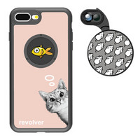 思拍乐（Ztylus） iphone  7P/8P 通用 广角微距鱼眼6合1 苹果手机镜头套装  猫咪粉