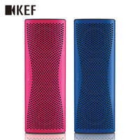 KEF MUO 迷你蓝牙音箱礼品套装 海洋蓝瑰丽粉一对 赠立体连声线 无线便携式扬声器 高解析 同轴共点音响/音箱