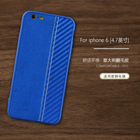 collen iPhone6/6s手机壳 苹果6S/6保护套手机壳 拼接皮套边框Tpu软壳 锋范蓝