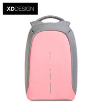 XDDESIGN 城市安全防盗背包 轻奢版 商务女款双肩包 休闲背包 14英寸苹果笔记本电脑包 粉色