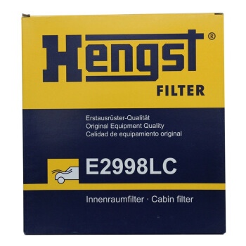 Hengst 汉格斯特 活性炭空调滤清器*E2998LC(宝来高尔夫7/迈腾B8/凌渡/途安L/奥迪A3/TT/途昂明锐速派)