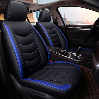 康车宝 全包汽车坐垫四季座套福克斯卡罗拉雷凌捷达朗逸速腾英朗逸轩逸Polo瑞纳宝来凌渡黑蓝色2535