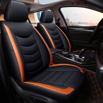 康车宝 全包汽车坐垫四季座套福克斯卡罗拉雷凌捷达朗逸速腾英朗逸轩逸Polo瑞纳宝来凌渡黑橙色2535