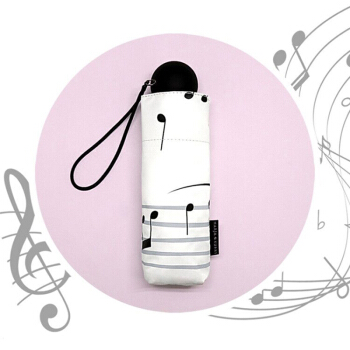 玛丽亚.古琦（玛丽亚古琦 MARJA KURKI）五折晴雨伞 超轻迷你晴雨两用女士遮阳伞 乐律 9W654802 白