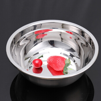 贝瑟斯 加厚304不锈钢汤盆22CM  厨房家用电磁炉可用 加深加宽