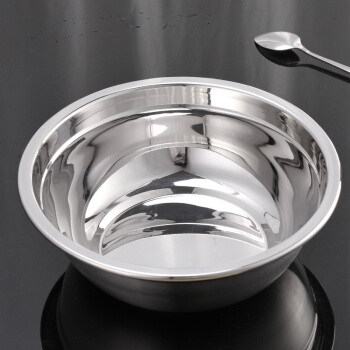 贝瑟斯 加厚304不锈钢汤盆20CM  厨房家用电磁炉可用 加深加宽
