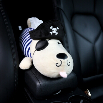 卡莱饰 车载纸巾盒 汽车挂式遮阳板扶手箱车上抽纸盒餐巾纸盒车内创意卡通汽车用品 海盗版