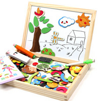 乐缔森林探险木质拼拼乐写字板画画板 儿童玩具益智画板套装拼图男孩女孩儿童画板磁性孩子礼物3-6周岁
