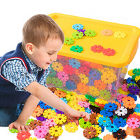 乐缔（LERDER）680片雪花片加厚雪花片积木中号塑料拼插男女孩儿童早教玩具3-6周岁玩具