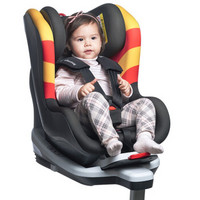 乐檬RooMeye 儿童安全座椅宝宝汽车用isofix接口 正反向安装可躺可坐 适合0-4岁 Explore马克黄