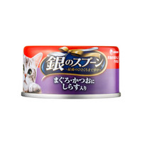 佳乐滋（Gaines）银勺金枪鱼及鲣鱼含小银鱼猫粮罐头70g 猫湿粮 日本品牌